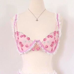 For Love & Lemons Sweet Cherries Bra